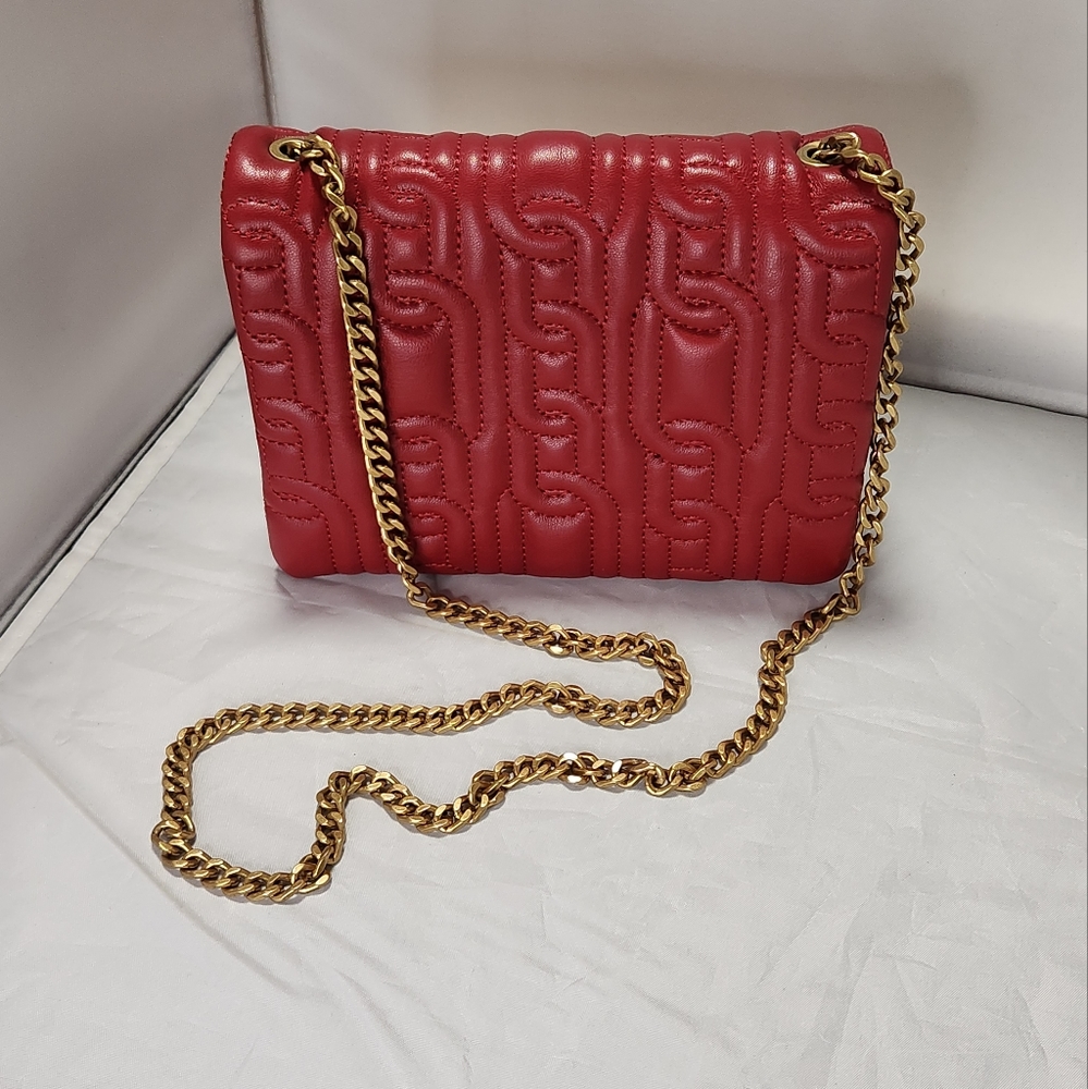 EUC, good condition, ZARA red quilted shoulder bag w/chain strap